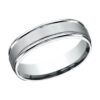 Comfort Fit Satin Center with Polished Round Edges in Platinum (6mm) - Image 4