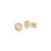 Carley Brooke Braided Double Disc Stud Earring in Yellow Gold - Image 2