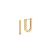 Teddi Paige Fluted Reversible U Hoop Diamond Earrings in Yellow Gold - Image 3