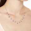 Cascade Fireworks 3.20 carat Blue Sapphire and Diamond Necklace in White Gold - Image 5