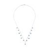Cascade Fireworks 3.20 carat Blue Sapphire and Diamond Necklace in White Gold - Image 2