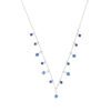 Cascade Fireworks 3.20 carat Blue Sapphire and Diamond Necklace in White Gold - Image 3