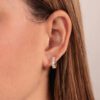 0.74 carat Round Brilliant cut Diamond Huggie Earrings in Yellow Gold - Image 3