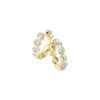 0.74 carat Round Brilliant cut Diamond Huggie Earrings in Yellow Gold - Image 2
