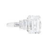 4.03 carat Emerald Cut with 0.69 carat Baguette cut Side Stones Engagement Ring in Platinum - Image 4