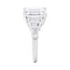 4.03 carat Emerald Cut with 0.69 carat Baguette cut Side Stones Engagement Ring in Platinum - Image 5