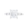 Three Stone Collection - 2.78 carat Radiant Cut with Tapered Baguette Side Stones in Platinum - Image 2