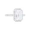 Halo Collection - 2.23 carat Emerald Cut PavÃ© set Diamond Engagement Ring in White Gold - Image 4