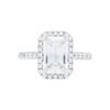Halo Collection - 2.23 carat Emerald Cut PavÃ© set Diamond Engagement Ring in White Gold - Image 2
