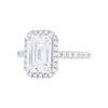 Halo Collection - 2.23 carat Emerald Cut PavÃ© set Diamond Engagement Ring in White Gold - Image 3