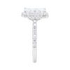 Halo Collection - 2.23 carat Emerald Cut PavÃ© set Diamond Engagement Ring in White Gold - Image 5