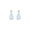 5.92 carat Pear Shape Aquamarine and 0.48 carat Diamond Drop Earrings in White Gold - Image 2