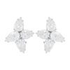 7.02 carat Pear Shape Diamond Cluster Stud Earrings in White Gold - Image 2