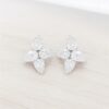 7.02 carat Pear Shape Diamond Cluster Stud Earrings in White Gold - Image 3