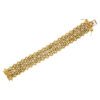 3.41 carat Brilliant Cut 3 Row Flower Bracelet in Yellow Gold - Image 3
