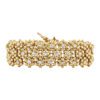 3.41 carat Brilliant Cut 3 Row Flower Bracelet in Yellow Gold - Image 2