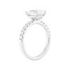 3.08 carat Oval cut Pave set Diamond Engagement and 0.37 carat Diamond Half Eternity Wedding Ring Set - Image 7