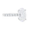 3.08 carat Oval cut Pave set Diamond Engagement and 0.37 carat Diamond Half Eternity Wedding Ring Set - Image 5