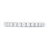 3.08 carat Oval cut Pave set Diamond Engagement and 0.37 carat Diamond Half Eternity Wedding Ring Set - Image 3