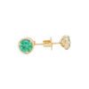 0.91 carat Emerald Bezel set Martini Stud Earrings in Yellow Gold - Image 3