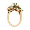 0.40 carat Emerald and 0.55 carat Diamond Cluster Ring in Yellow Gold - Image 3