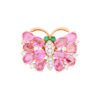 11.08 carat Multi Gemstone Butterfly Brooch in Yellow Gold - Image 2