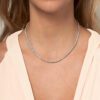 5.77 carat Round Brilliant cut Diamond Tennis Necklace in White Gold - Image 3