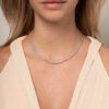 3.90 carat Brilliant cut Diamond Tennis Necklace in White Gold - Image 3