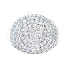 5.09 carat Wide Pave set Diamond Cluster Ring in White Gold - Image 2