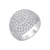 5.09 carat Wide Pave set Diamond Cluster Ring in White Gold - Image 3