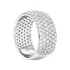 2.88 carat Round Brilliant cut 6 Row Diamond Pave set Half Eternity Ring in White Gold - Image 4