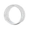 2.88 carat Round Brilliant cut 6 Row Diamond Pave set Half Eternity Ring in White Gold - Image 3