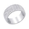 2.88 carat Round Brilliant cut 6 Row Diamond Pave set Half Eternity Ring in White Gold - Image 5
