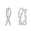 0.12 carat Round Brilliant Cut Diamond Crossover Drop Earrings in White Gold - Image 2