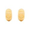 Geometric Semi Hoop Earrings Brushed in Yellow Gold - Image 3