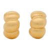 Brushed Croissant Semi Hoop Earrings in Yellow Gold - Image 2