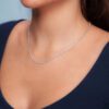 4.10 carat Brilliant Cut Diamond Tennis Necklace in White Gold - Image 3