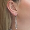 0.80 carat Diamond Double Dangle Earrings in White Gold - Image 3
