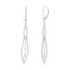 0.80 carat Diamond Double Dangle Earrings in White Gold - Image 2