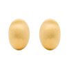 Drop Button Brushed Earrings in Yellow Gold - Image 2