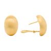 Drop Button Brushed Earrings in Yellow Gold - Image 3