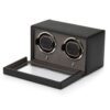 Cub Double Watch Winder with Cover in Black Leather - Image 3