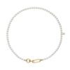 M Code Akoya Cultured Pearl Necklace with Yellow Gold Clasp - 5x5.5mm - Image 2