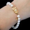 Akoya Cultured A+ Pearl Strand Bracelet in Yellow Gold - 6-6.5mm - Image 3