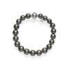 Black South Sea A+ Cultured Pearl Bracelet Strand in White Gold - 10x8.7mm - Image 2