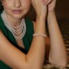 Akoya Cultured Pearl and Diamond Rondell Bracelet in White Gold - 6.5-7mm - Image 3