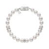 Akoya Cultured Pearl and Diamond Rondell Bracelet in White Gold - 6.5-7mm - Image 2