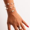 Classic Elegance A 7mm Pearl Station Bracelet in White Gold - Image 3