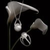 M Collection White South Sea Pearl and Diamond Pendant in White Gold - Image 3