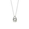 M Collection White South Sea Pearl and Diamond Pendant in White Gold - Image 2